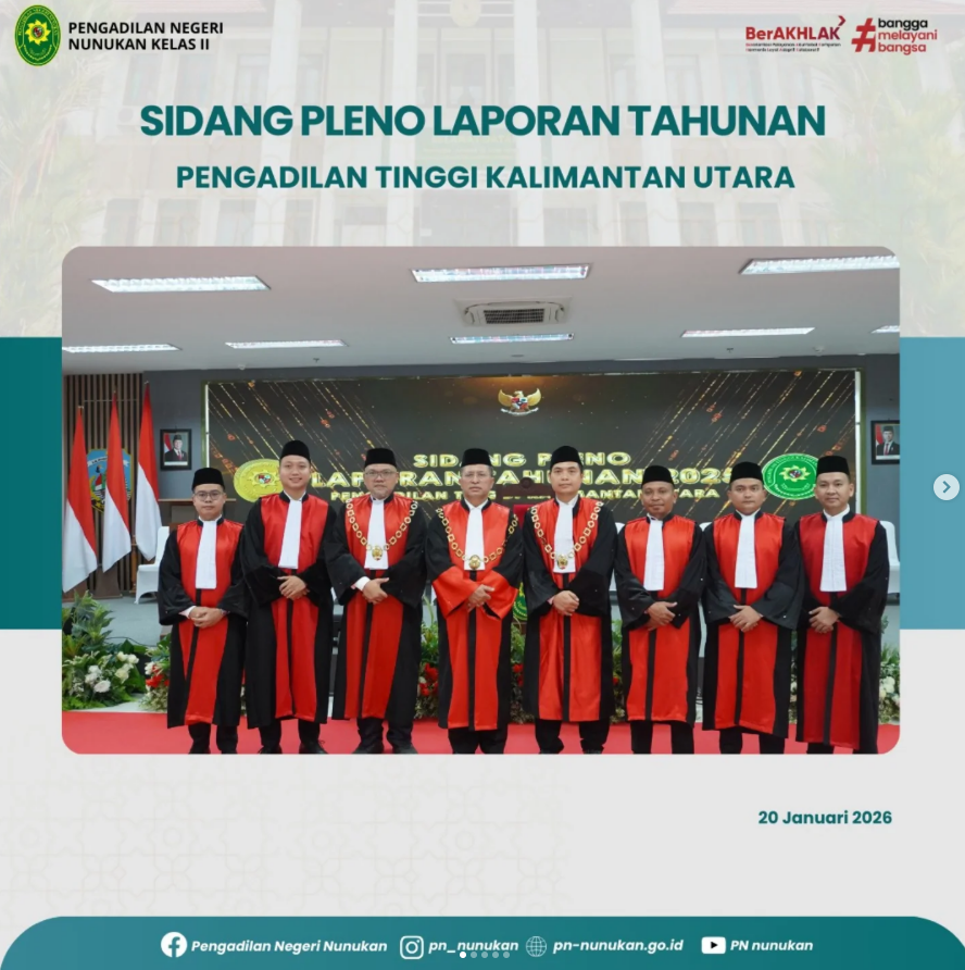 Sidang Pleno Laporan Tahunan Pengadilan Tinggi Kalimantan Utara