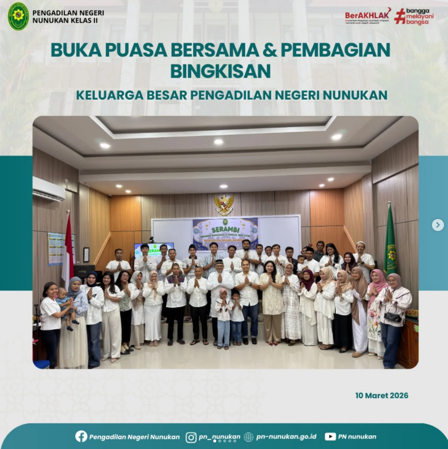 Buka Puasa Bersama & Pembagian Bingkisan Keluarga Besar Pengadilan Negeri Nunukan