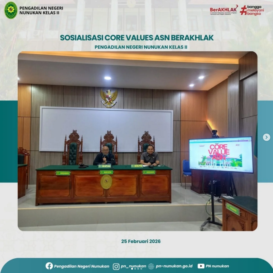 Sosialisasi Core values ASN Brakhlak