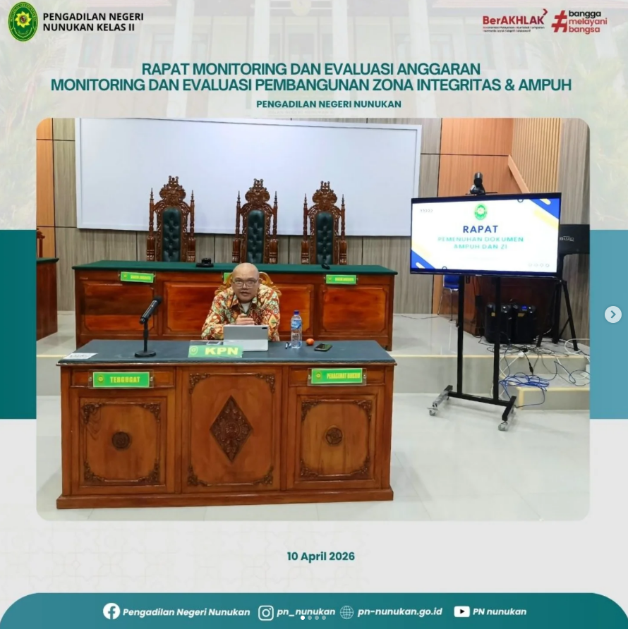 Rapat Pemenuhan Dokumen AMPUH dan ZI & Rapat Monitoring dan Evaluasi Anggaran