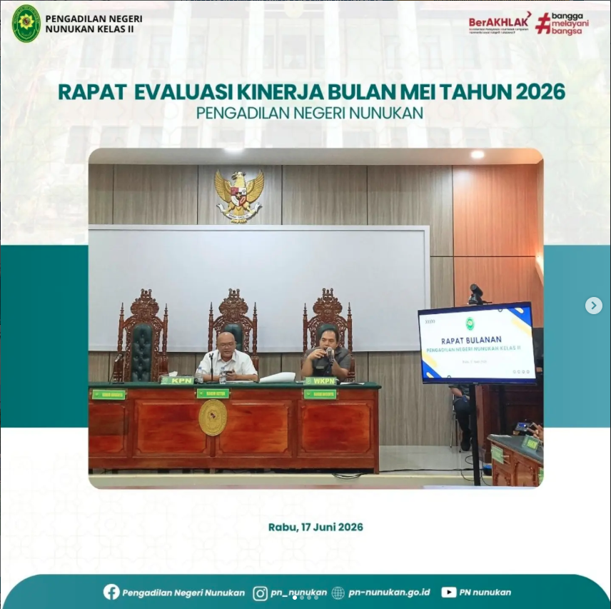 Rapat Evaluasi Kinerja Bulan Mei Tahun 2026