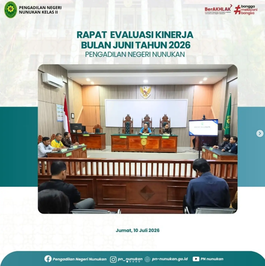 Rapat Evaluasi Kinerja Bulan Juli Tahun 2026
